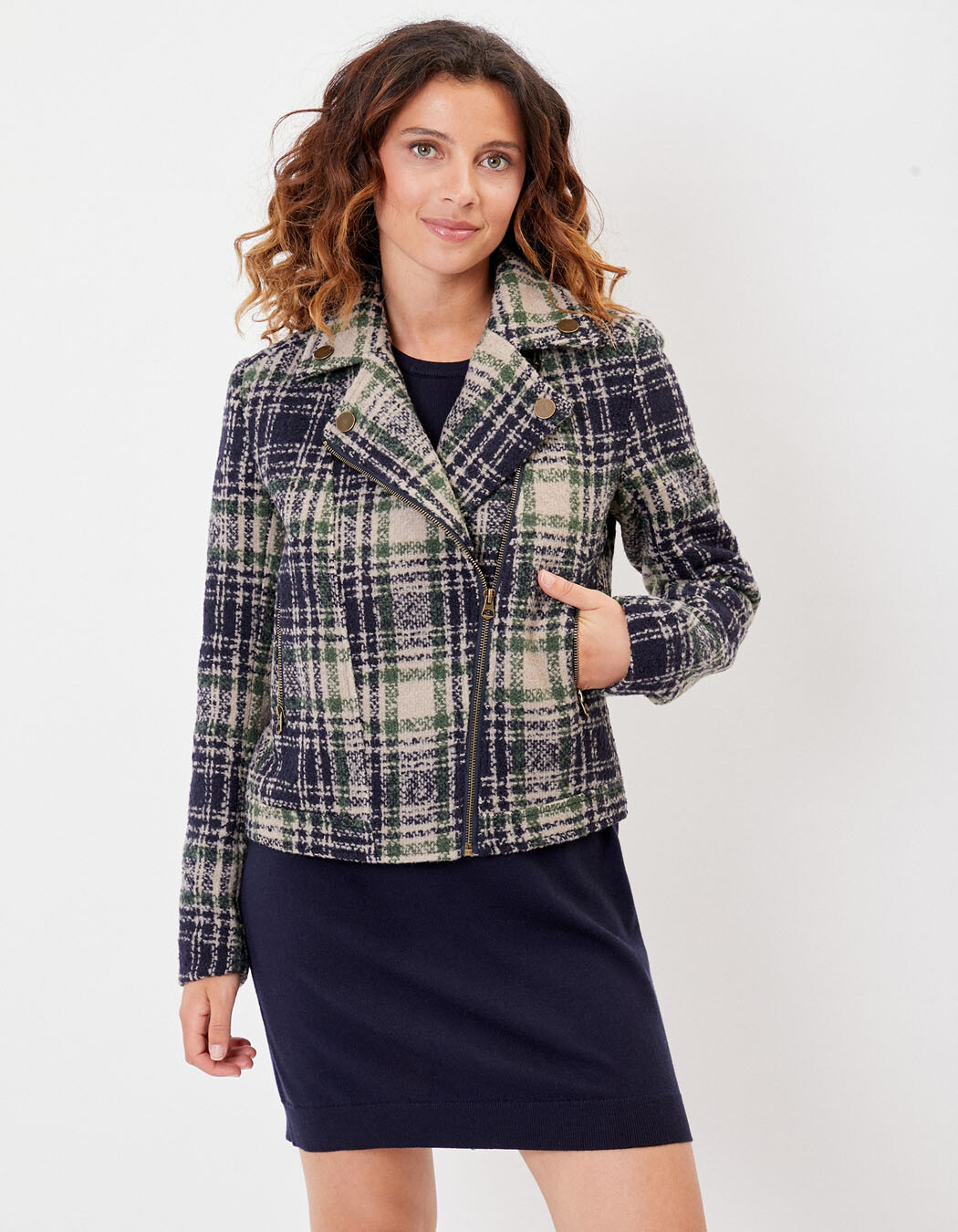 Veste courte en lainage imprimé La Fiancée