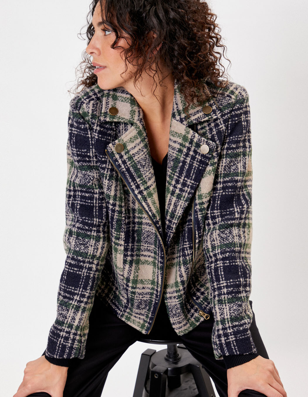 Veste courte en lainage imprimé La Fiancée
