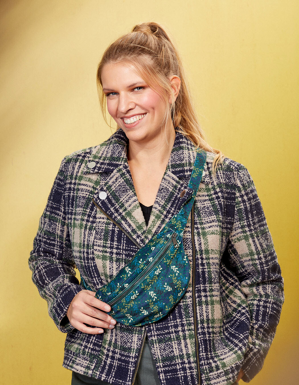 Veste courte en lainage imprimé La Fiancée