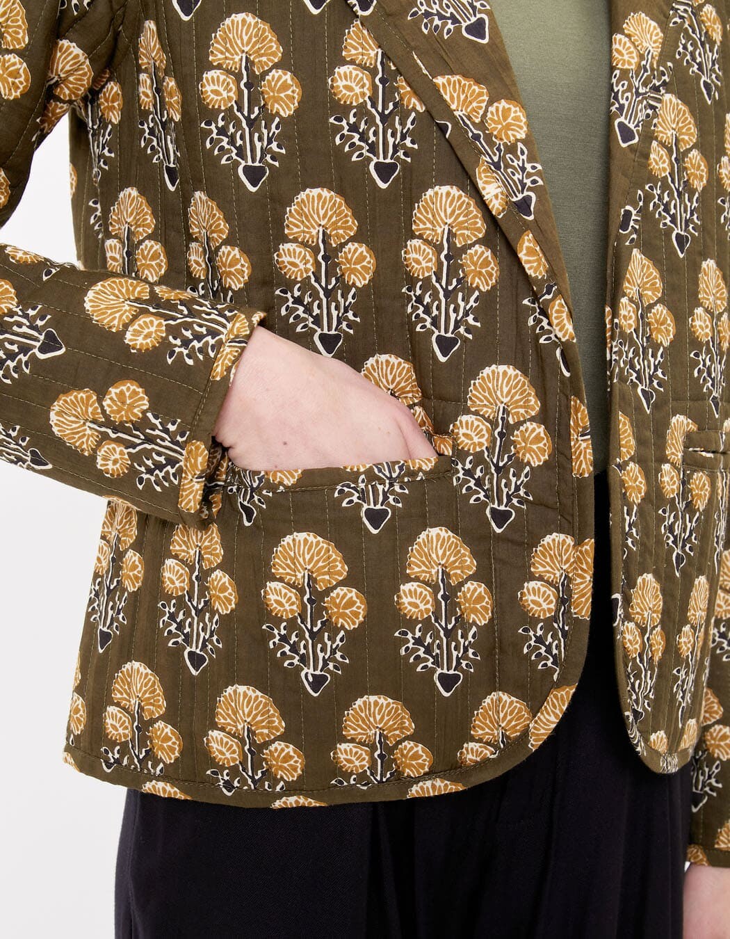 Veste tailleur coton matelassé imprimé La Fiancée