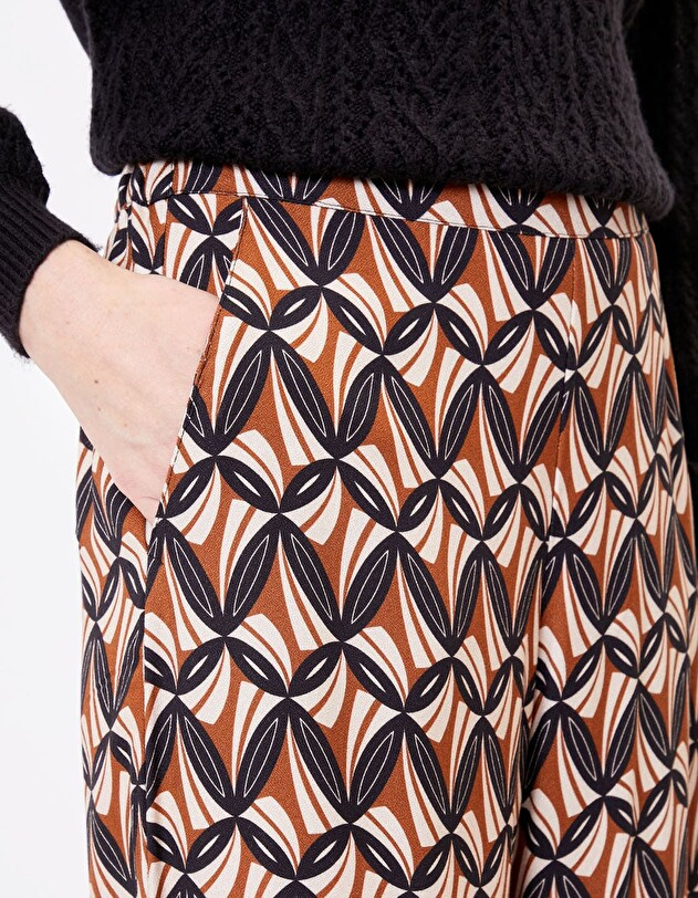Pantalon large fluide imprim&eacute; Princesse Nomade
