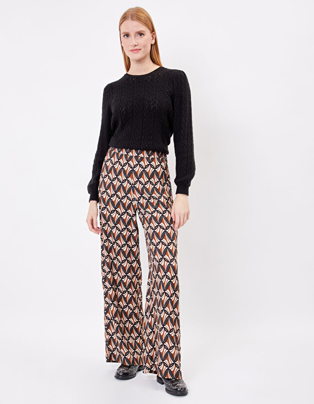 Pantalon large fluide imprim&eacute; Princesse Nomade