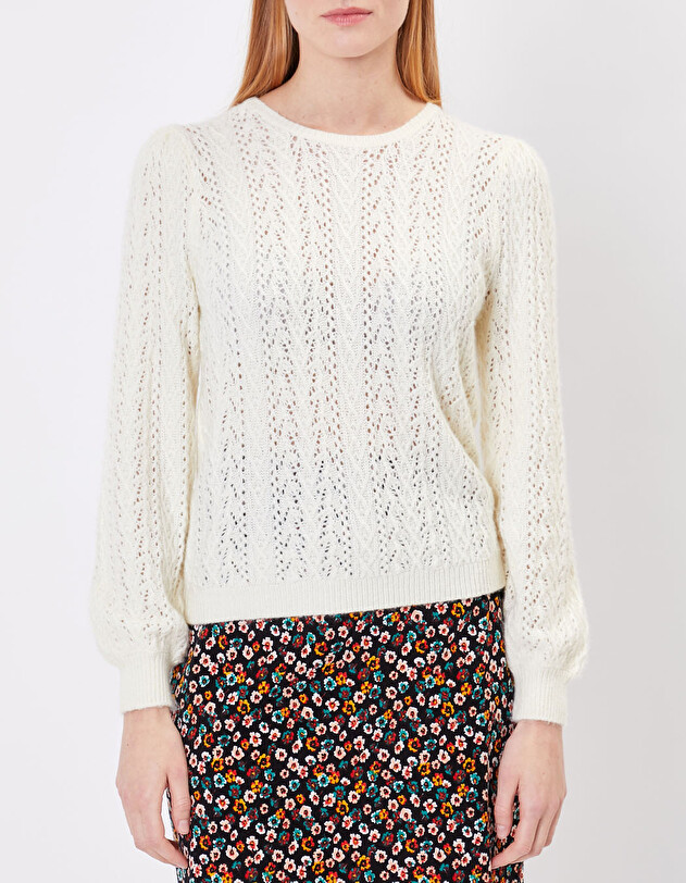 Pull maille fantaisie uni imprim&eacute; Princesse Nomade