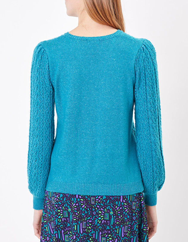 Pull maille fantaisie uni imprim&eacute; Princesse Nomade