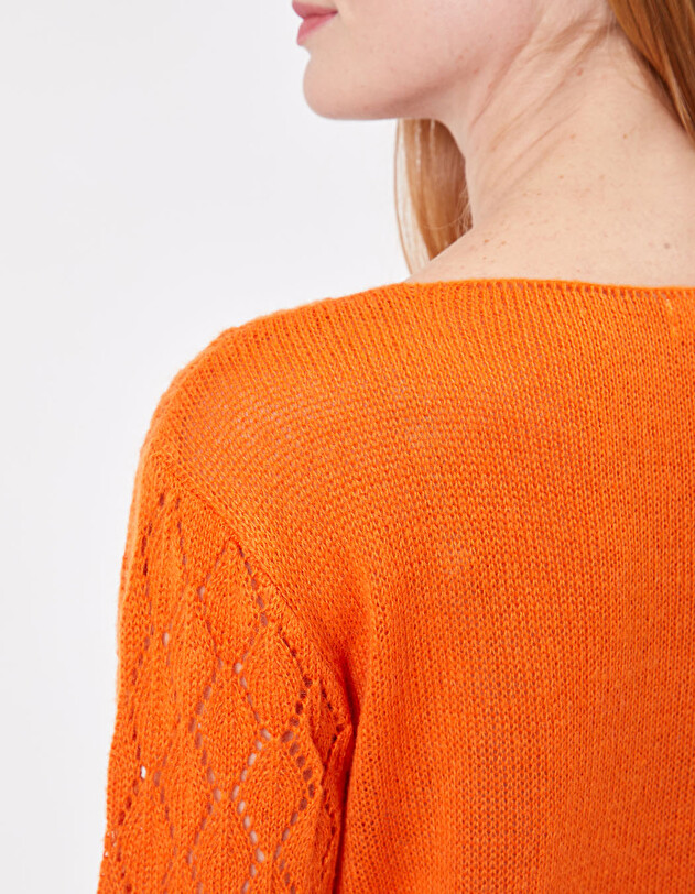 Pull maille ajour&eacute;e imprim&eacute; Princesse Nomade