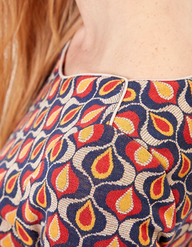 Robe maille jacquard imprim&eacute; Princesse Nomade
