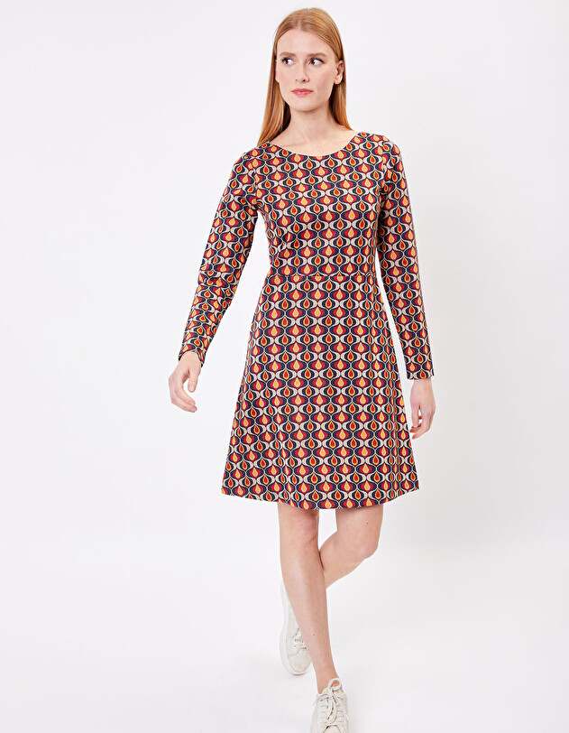 Robe maille jacquard imprim&eacute; Princesse Nomade