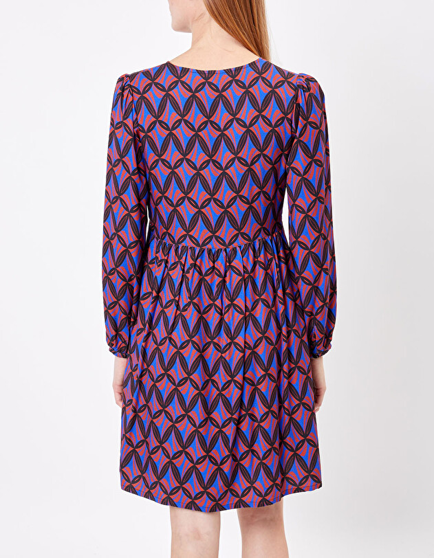 Robe fluide &eacute;vas&eacute;e imprim&eacute;e imprim&eacute; Princesse Nomade