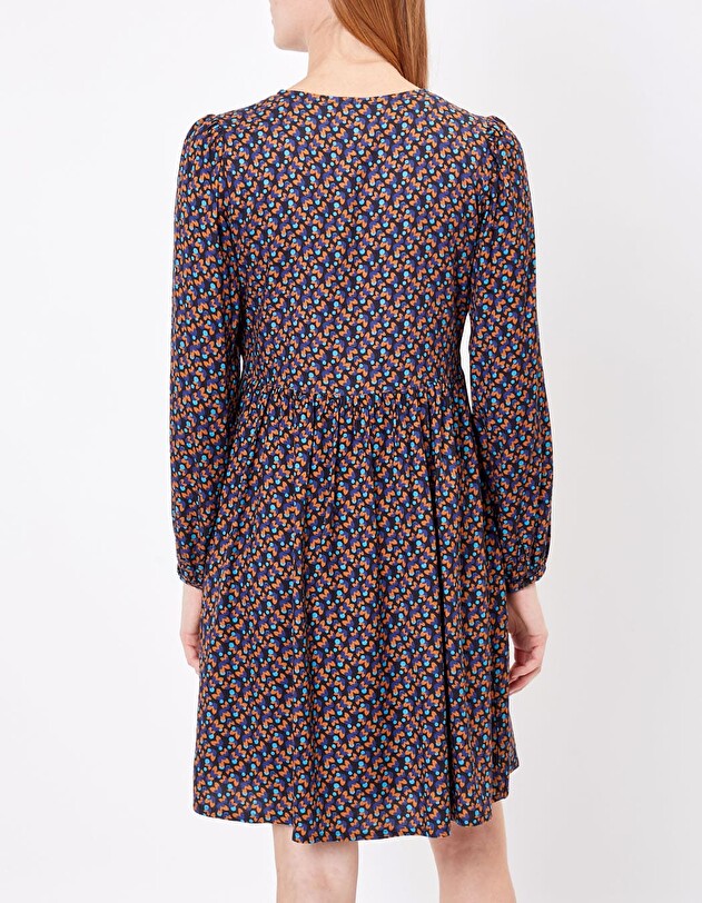 Robe fluide &eacute;vas&eacute;e imprim&eacute;e imprim&eacute; Princesse Nomade
