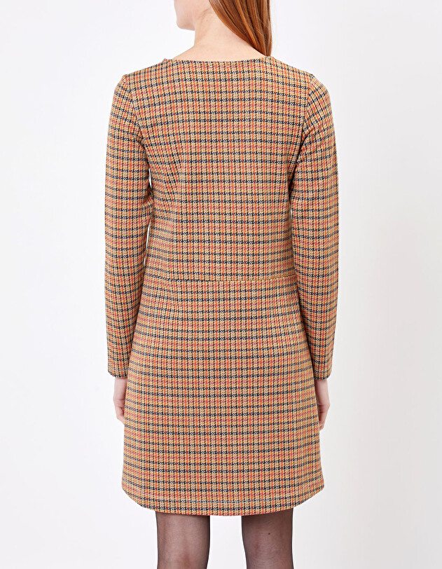 Robe droite maille jacquard imprim&eacute; Princesse Nomade