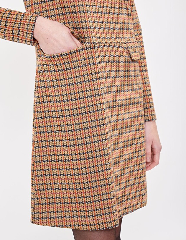 Robe droite maille jacquard imprim&eacute; Princesse Nomade