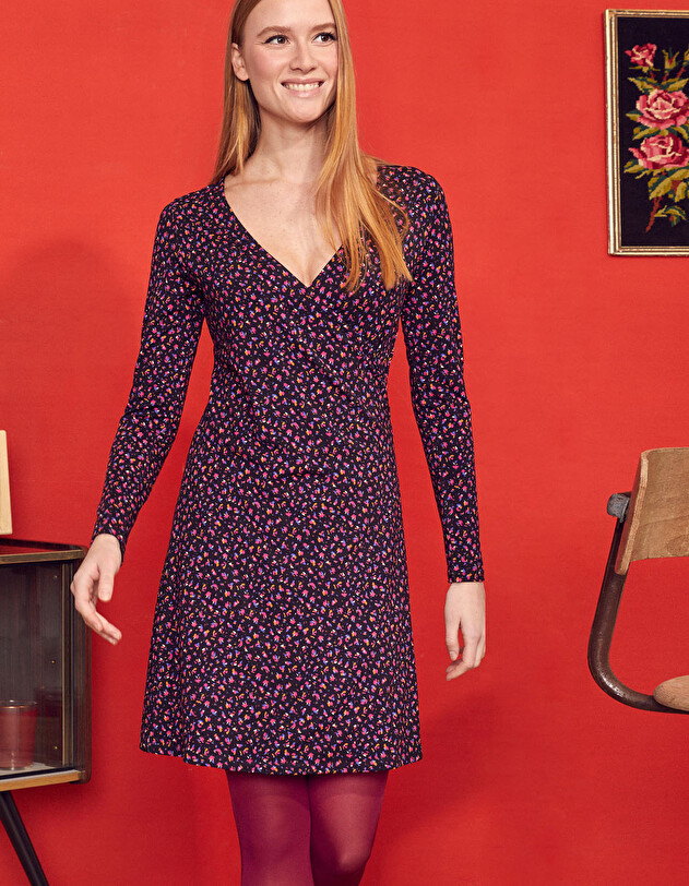 Robe cintr&eacute;e en maille imprim&eacute; Princesse Nomade