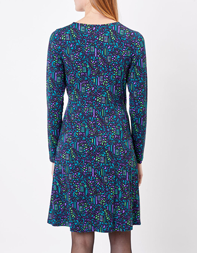Robe cintr&eacute;e en maille imprim&eacute; Princesse Nomade