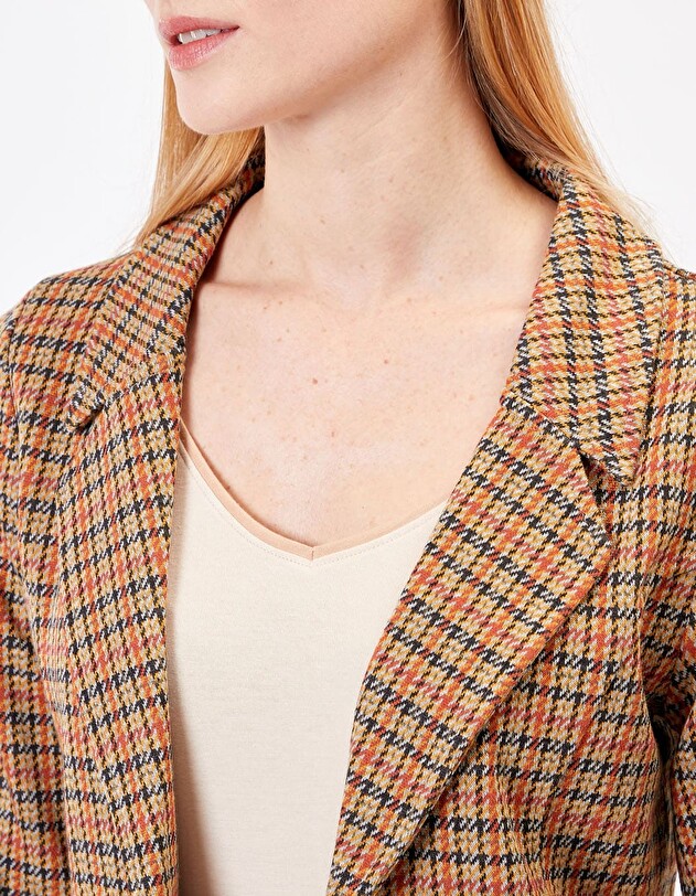 Veste tailleur maille jacquard imprim&eacute; Princesse Nomade