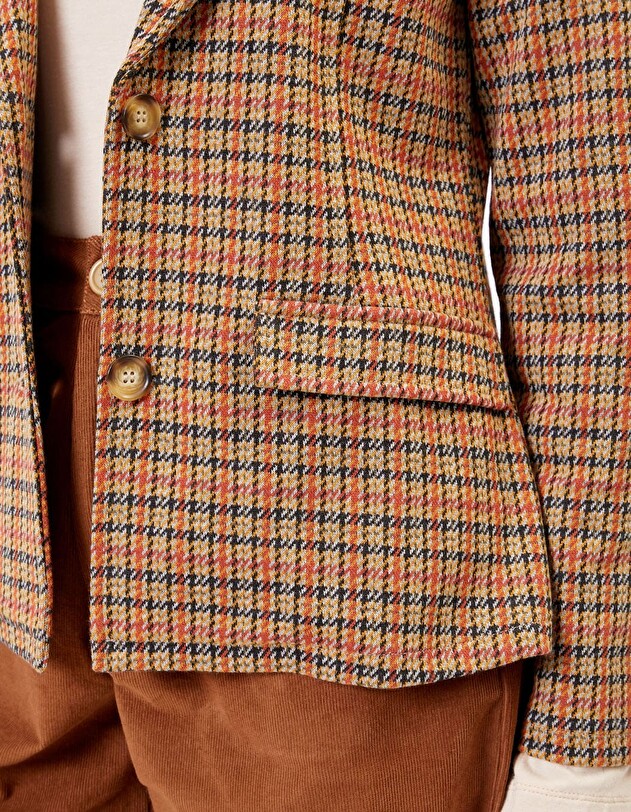 Veste tailleur maille jacquard imprim&eacute; Princesse Nomade