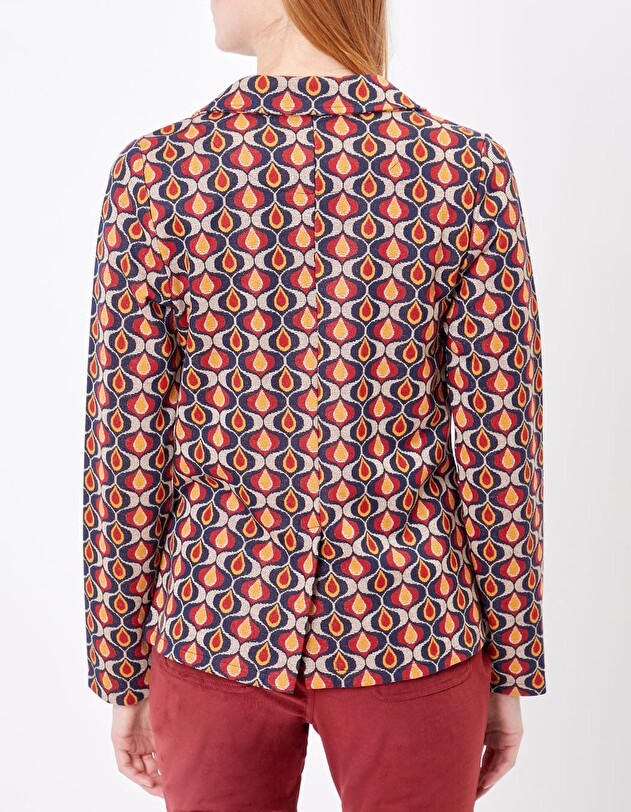 Veste tailleur maille jacquard imprim&eacute; Princesse Nomade