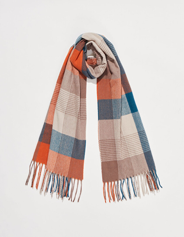 &Eacute;charpe Rectangulaire carreaux imprim&eacute; La Fianc&eacute;e