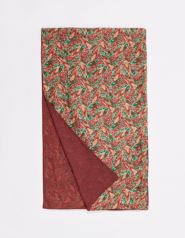 Foulard en soie doubl&eacute; imprim&eacute; La Fianc&eacute;e