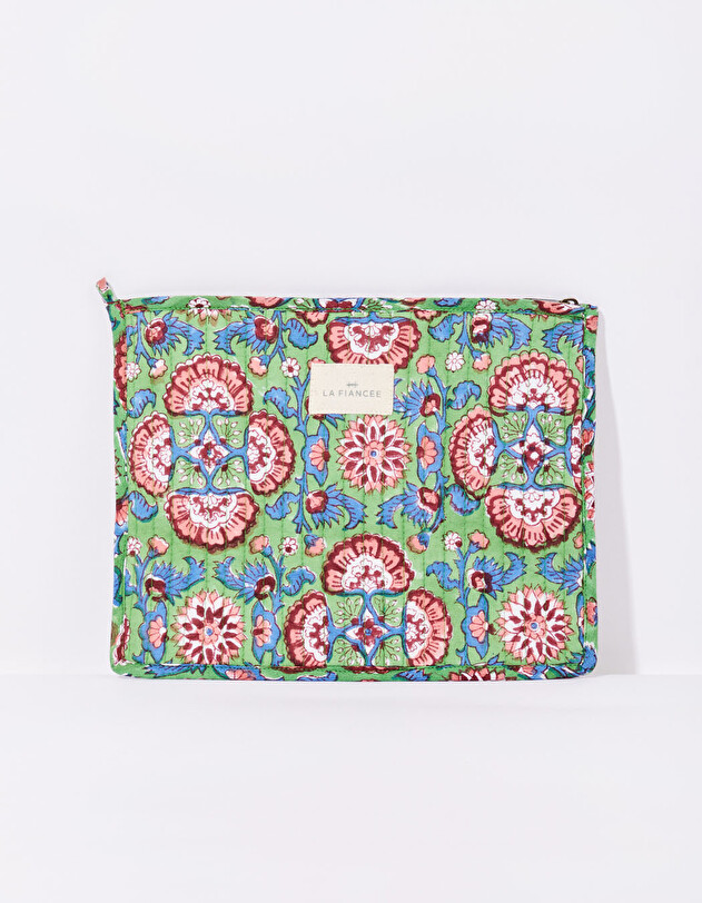 Pochette WOMEN En Coton 20x15 Cm - Message "Merveilleuse Et Bien Plus Encore", Fermeture éclair Avec Pompon Doré - 11