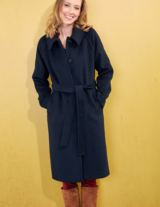 Manteau long en lainage imprim&eacute; La Fianc&eacute;e