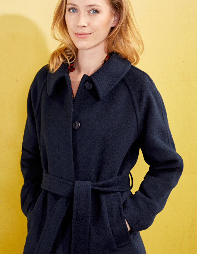 Manteau long en lainage imprim&eacute; La Fianc&eacute;e