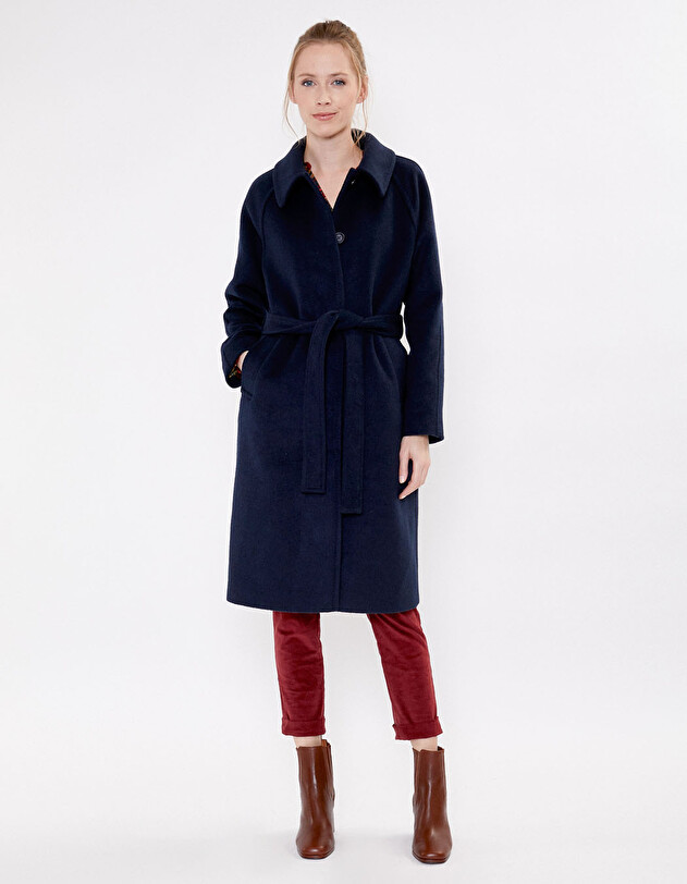 Manteau long en lainage imprim&eacute; La Fianc&eacute;e