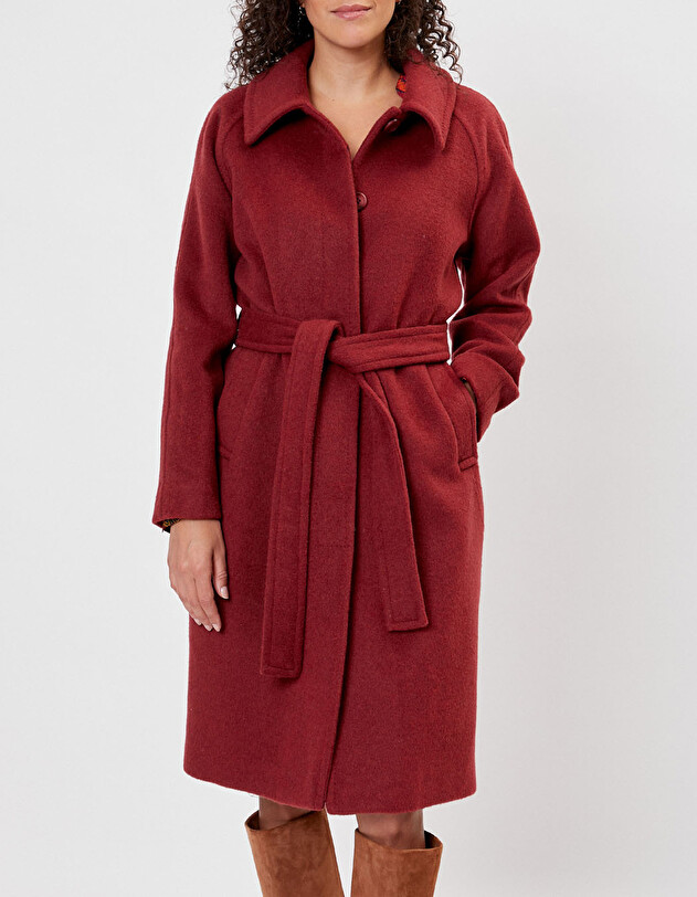 Manteau long en lainage imprim&eacute; La Fianc&eacute;e