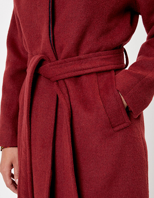 Manteau long en lainage imprim&eacute; La Fianc&eacute;e