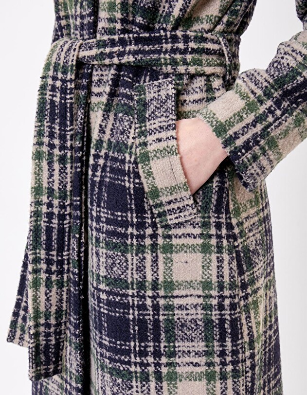 Manteau long en lainage imprim&eacute; La Fianc&eacute;e