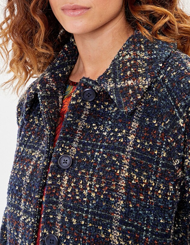 Manteau long en lainage imprim&eacute; La Fianc&eacute;e