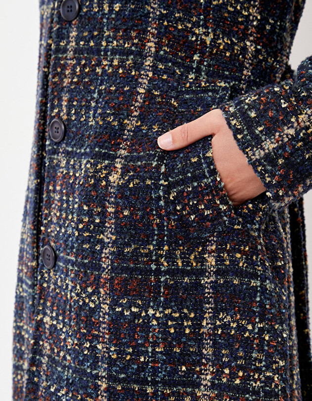 Manteau long en lainage imprim&eacute; La Fianc&eacute;e