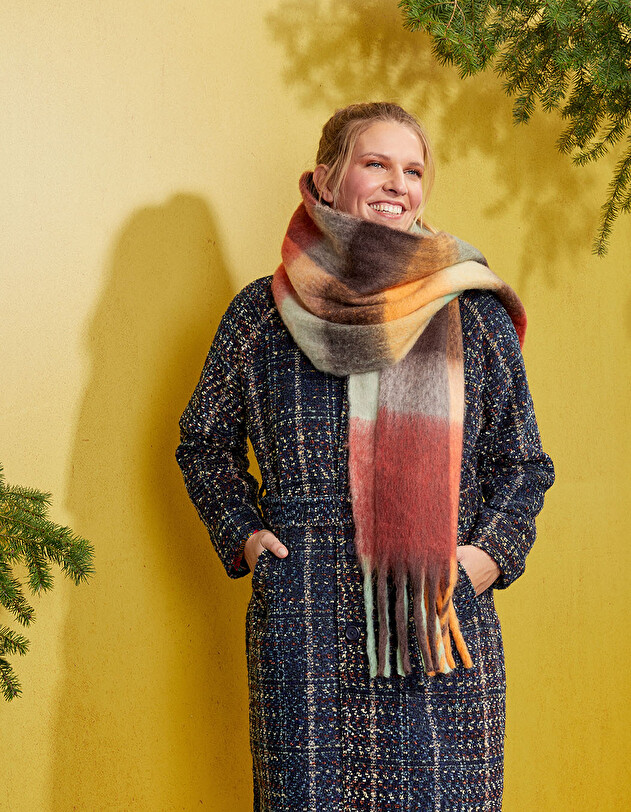 Manteau long en lainage imprim&eacute; La Fianc&eacute;e