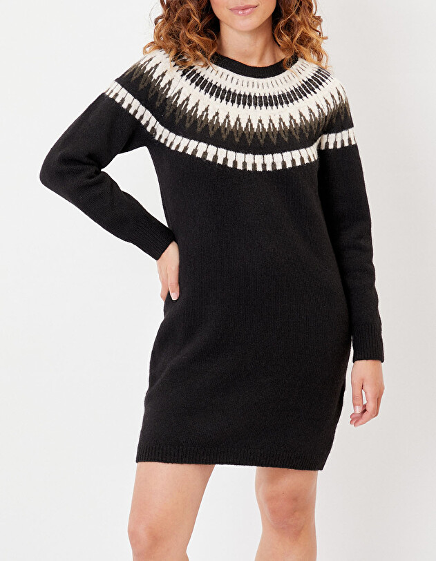 Robe pull jacquard motif imprim&eacute; La Fianc&eacute;e