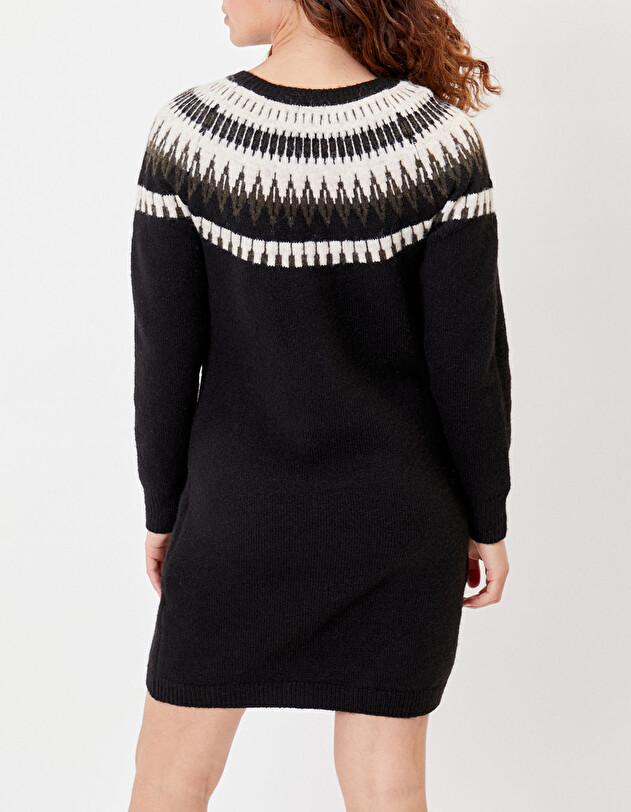 Robe pull jacquard motif imprim&eacute; La Fianc&eacute;e