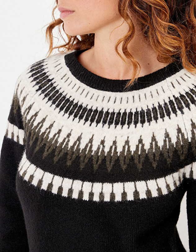 Robe pull jacquard motif imprim&eacute; La Fianc&eacute;e