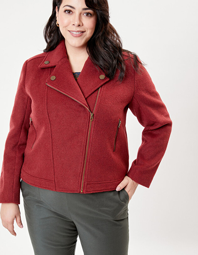 Veste courte en lainage imprim&eacute; La Fianc&eacute;e