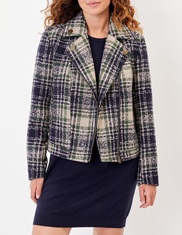 Veste courte en lainage imprim&eacute; La Fianc&eacute;e