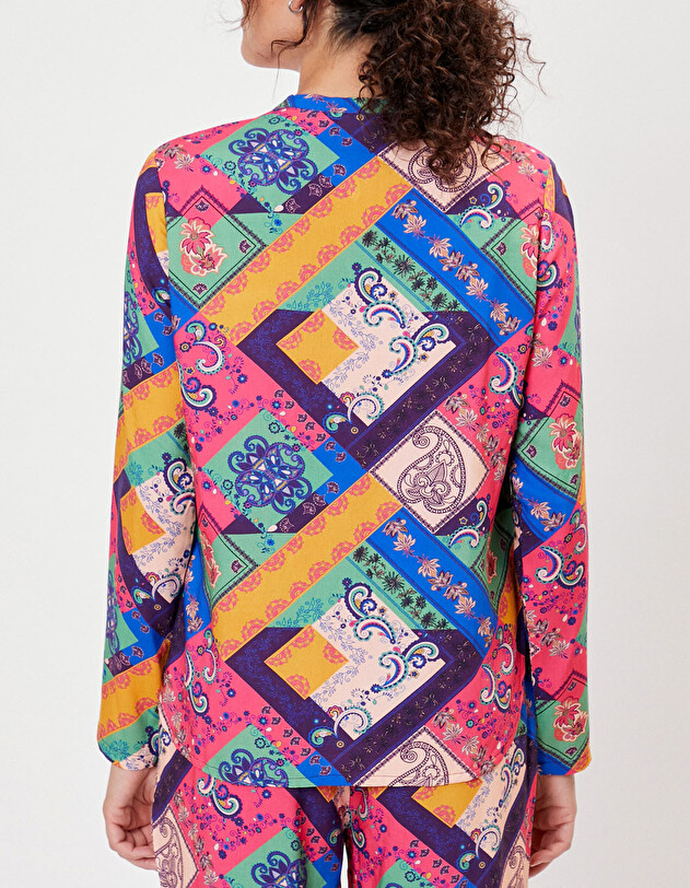 Chemise de pyjama fluide imprim&eacute; La Fianc&eacute;e