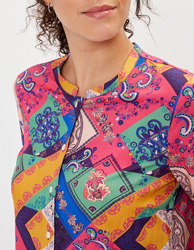Chemise de pyjama fluide imprim&eacute; La Fianc&eacute;e