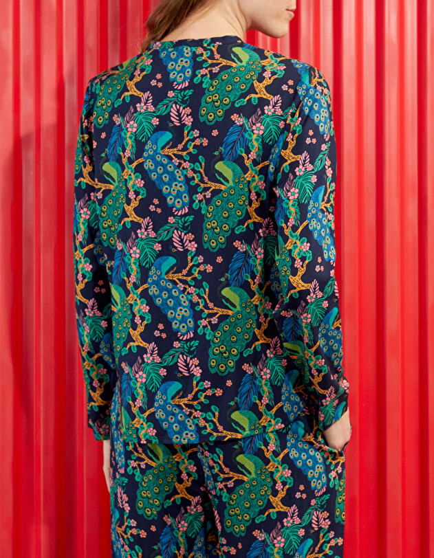 Chemise de pyjama fluide imprim&eacute; La Fianc&eacute;e