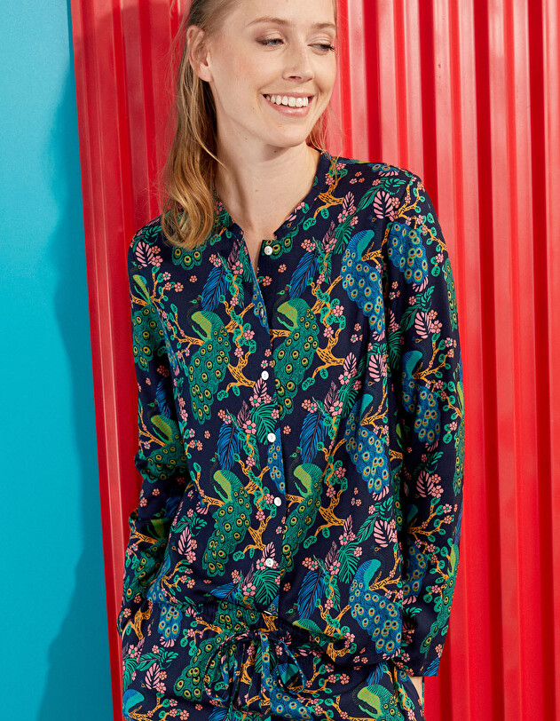 Chemise de pyjama fluide imprim&eacute; La Fianc&eacute;e