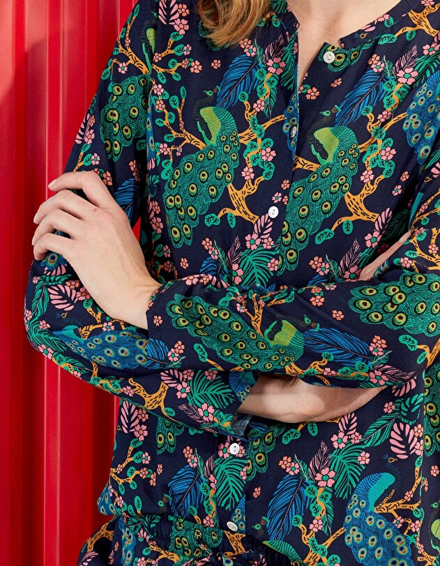 Chemise de pyjama fluide imprim&eacute; La Fianc&eacute;e