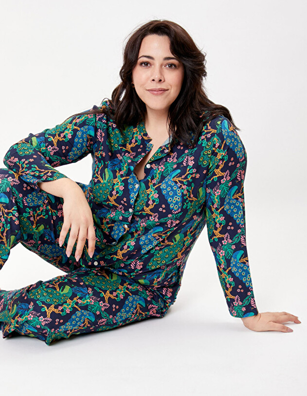 Chemise de pyjama fluide imprim&eacute; La Fianc&eacute;e