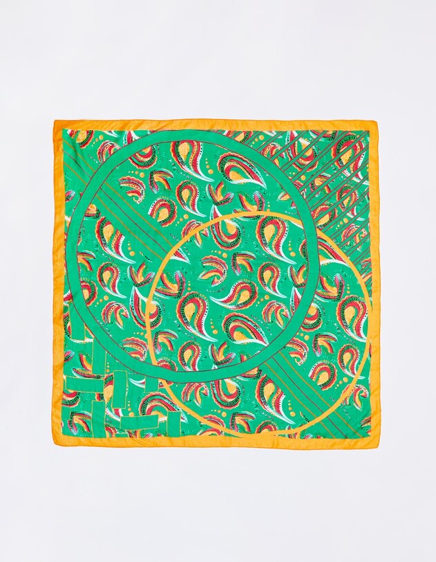 Foulard en soie imprim&eacute; imprim&eacute; La Fianc&eacute;e