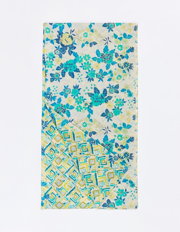Etole voile de coton bio mix print imprim&eacute; La Fianc&eacute;e
