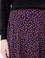Jupe midi fluide maille imprimé Princesse Nomade