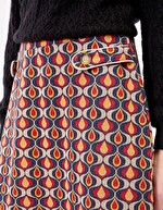 Jupe maille jacquard retro imprimé Princesse Nomade