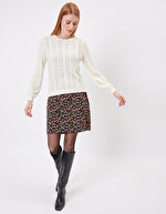 Pull maille fantaisie uni imprimé Princesse Nomade