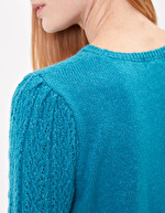 Pull maille fantaisie uni imprimé Princesse Nomade