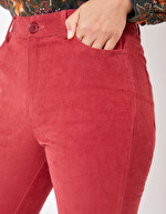 Pantalon velours coupe flare imprimé Princesse Nomade